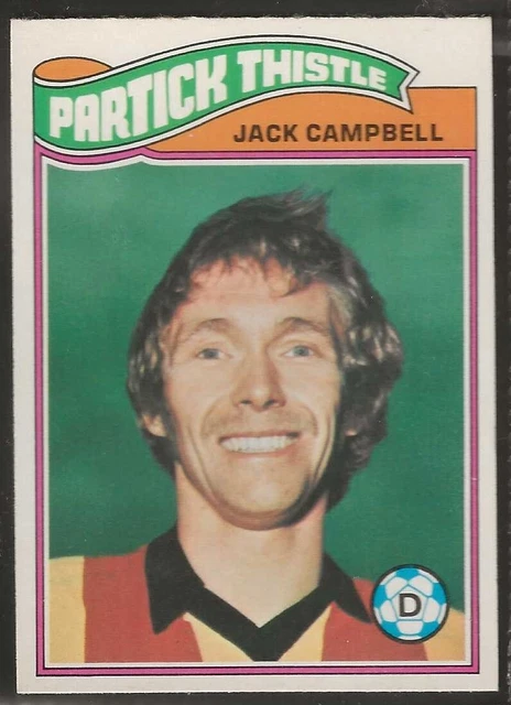 Topps-Football (Scottish Green Back 1978)-#052- Partick Thistle - Jack Campbell