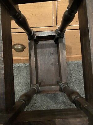18th Century Antique Style Oak Joint Stool / Occasional Table-side-lamp Stand 8