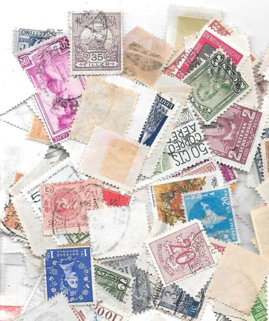 World Mix Off Paper 1 Ounce/ Oz Many Large & Old Huge Variety Stamps