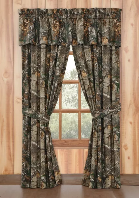 Realtree Xtra Rod Pocket Curtains 2-PC Set Camo Window Drapes Curtains