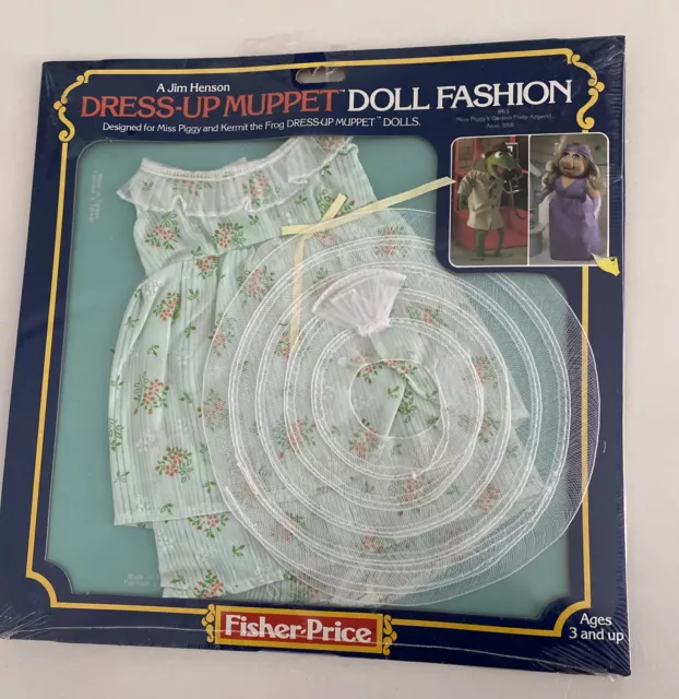 1981 Miss Piggy’s Garden Party Apparel Dress-Up Muppet Doll Fashion 3B