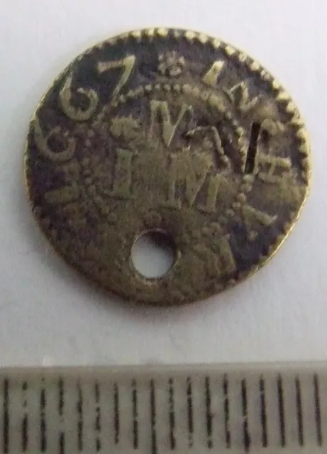 Scarce 17th century Farthing token 1667