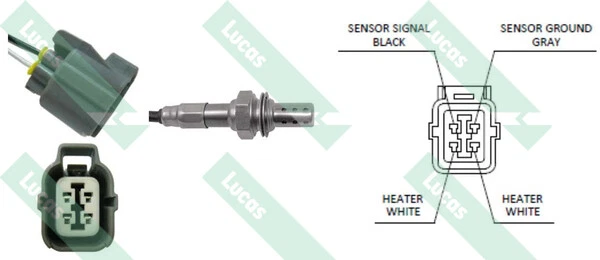 Capteur D'oxygène (sonde Lambda) 4 Pôles - Compatible Matiz M200 M250 1.0L 2005-2024 & Spark 1.0L 2005-2009 - Remplace 96415639