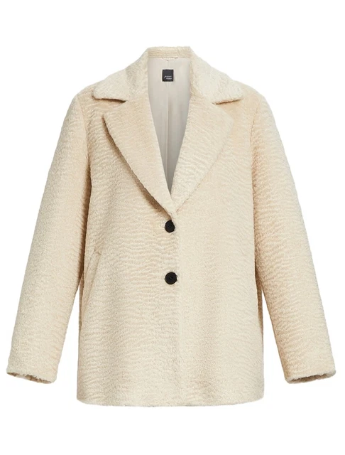 Manteau Femme PERSONA By Marina Rinaldi Noir - Modèle AILANTO, Laine, Boutonné, Neuf Avec étiquettes