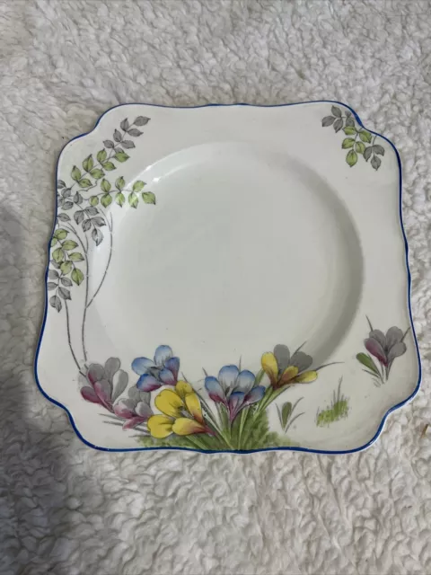 Art Deco Crown Ducal Rosemary  Petite Cake Pastry Plate  Crocus Pattern