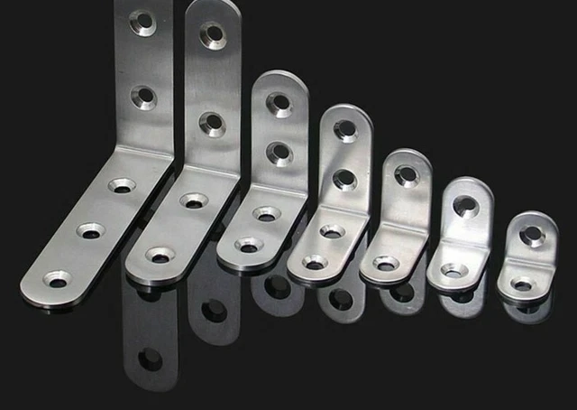 10 Pcs/lot Stainless Steel Full Metal Rigid Corner Bracket Fastener DIY Woodwork