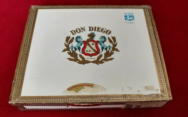 Vintage  Wooden Cigar Box-  Don Diego Las Palmas - Canary Islands