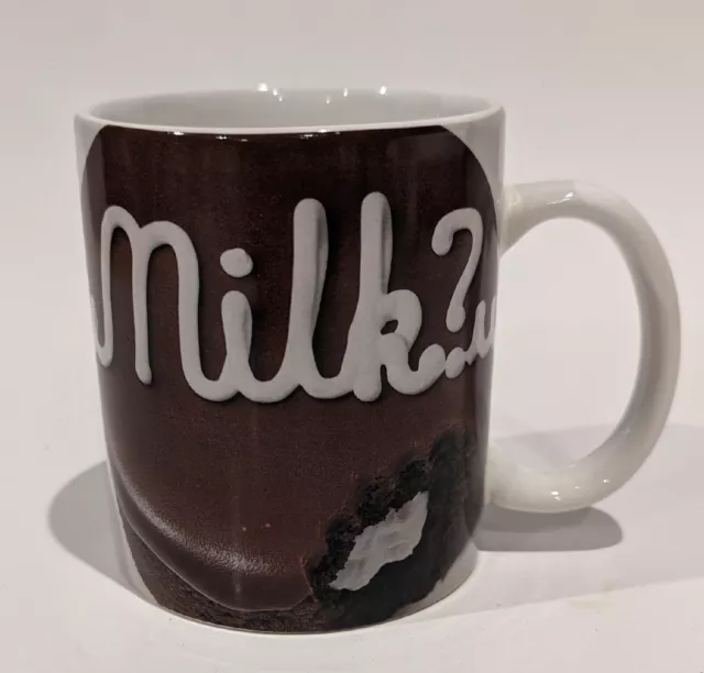 "GOT MILK?" Large 14 oz Coffee Cup/Mug, Chocolate Cupcake Graphic, Ceramic, 1999