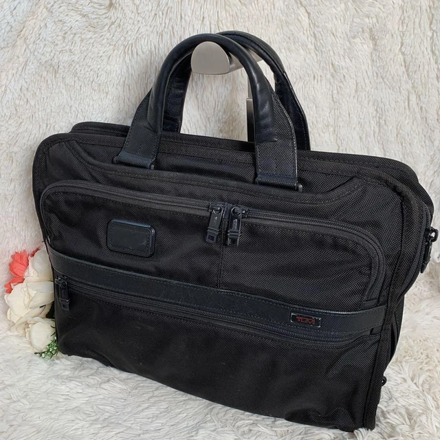 Tumi business bag hand canvas leather black work documents No.79534
