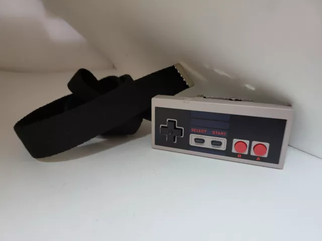 NEW NES 8 Bit Nintendo Controller Pad Black Belt & Buckle buttons  push #H15