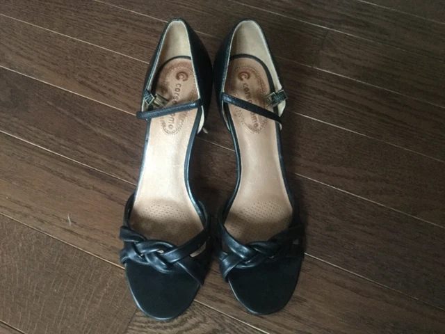 Corso Como Black Leather 3.5 Inch Heeled Evening Shoes - 8M