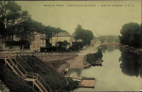 Ak Joinville le Pont Val de Marne, Quai de la Marne - 2708889