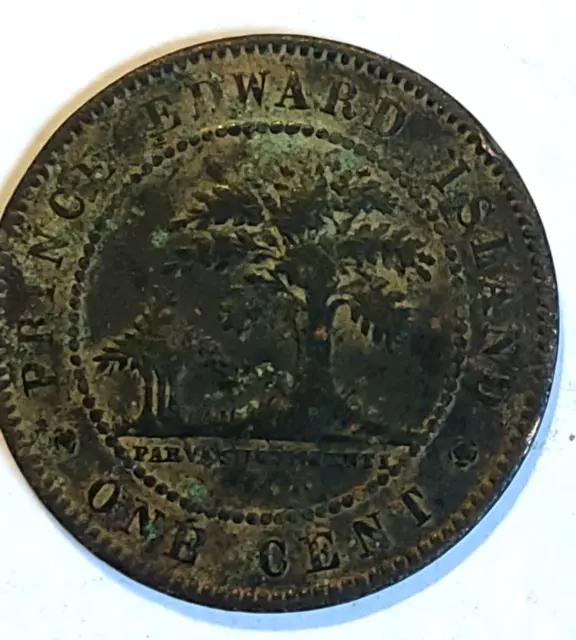 1871 Canada Prince Edward Island One Cent Coin