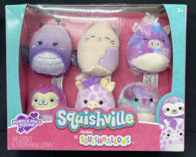 https://www.picclickimg.com/LfYAAOSw02JlMmso/Squishmallows-Squishville-Purple-Pals-Squad-Includes-6-Squishmallows.webp