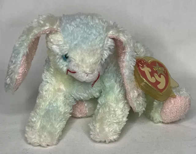 Ty Beanie Baby COTTONBALL with tag In Protector Ex Con  *sale supports charity*