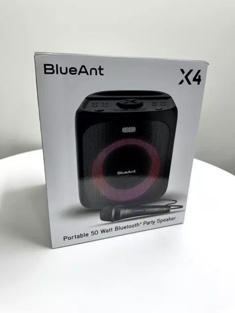 BlueAnt X4 Portable 50W Bluetooth Party Speaker - Black - (AS NEW)