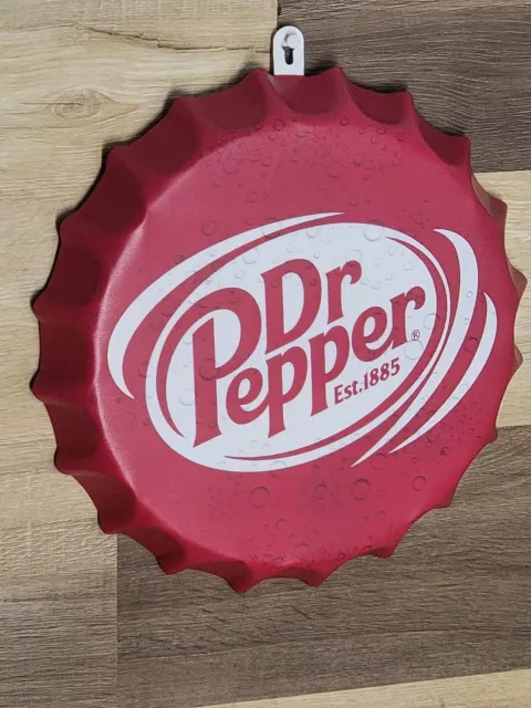 Dr Pepper Est. 1885  Large bottle cap metal  sign  for man cave Bar Decor Soda