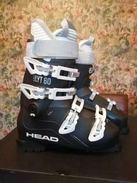 Head Edge Lyt 60W Women's Ski Boots Black! Anthracite Size 25.5 BNIB