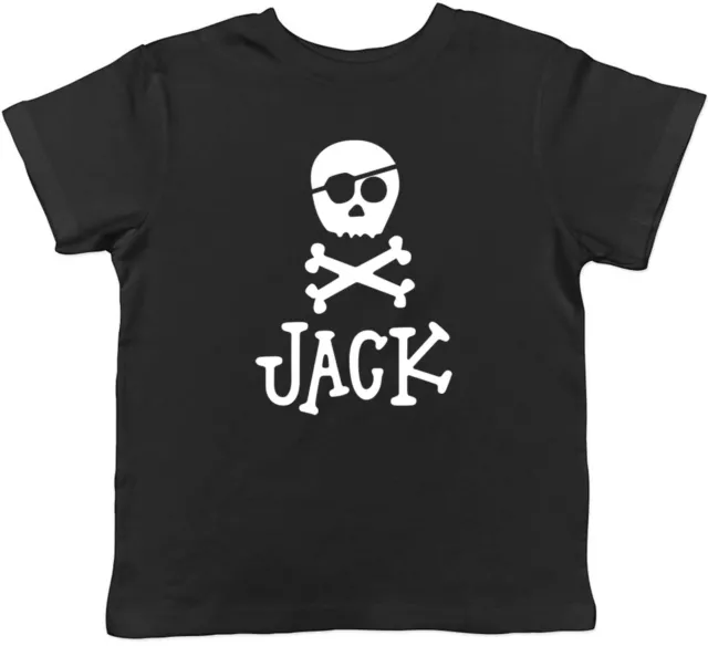 Personalised Skull And Bones Childrens Kids T-Shirt Boys Girls