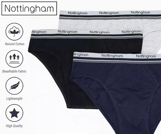 Slip NOTTINGHAM uomo, pacco da 6 paia in cotone elasticizzato. 2