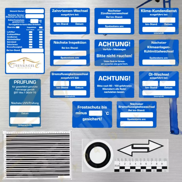Inspektions KFZ Service Aufkleber Öl Auto Werkstatt Kundendienst Klima Ölwechsel