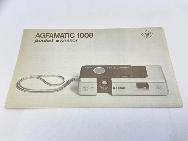 Mode D'emploi Photo Cinema Camera Agfa Agfamatic 1008 Pocket Sensor