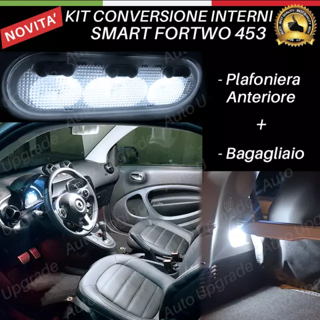 Kit Full Led Interni Per Smart Fortwo 453 Anteriore + Bagagliaio 6000K Canbus