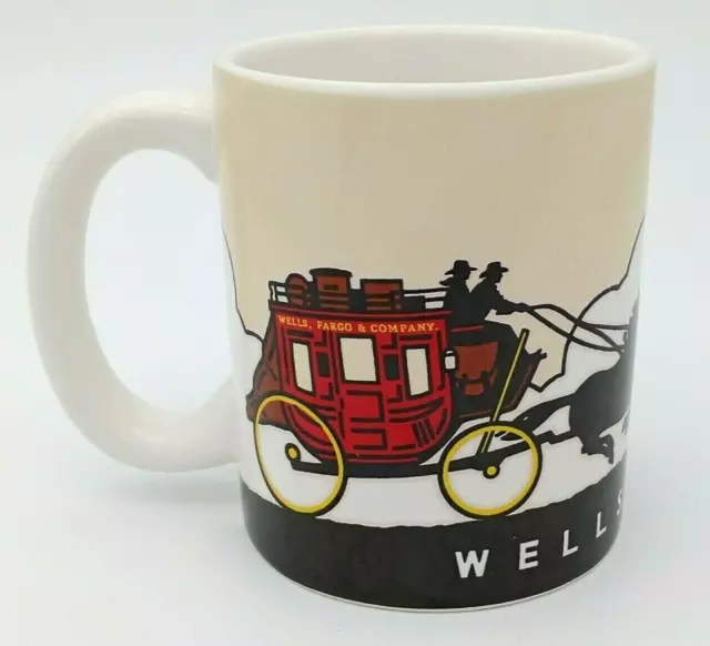 Wells Fargo & Co. Ceramic Coffee Tea Mug Cup 2005 Collectible Horses Carriage