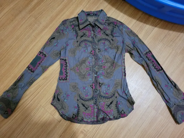 Etro Womens Long Sleeve Button Up Shirt Size 42 (IT) Or US 6 (Medium)