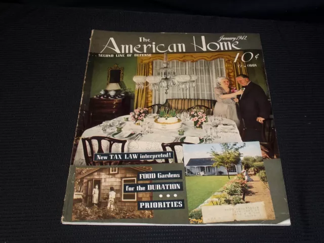 1942 January The American Home Magazine - Very Nice Front Cover - E 5086