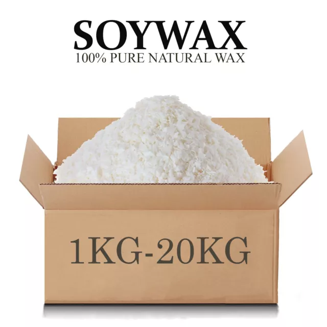 100G-50KG 100% Pure Soy Wax/Soya Candle Making Wax Natural Flakes Clean  Burning.