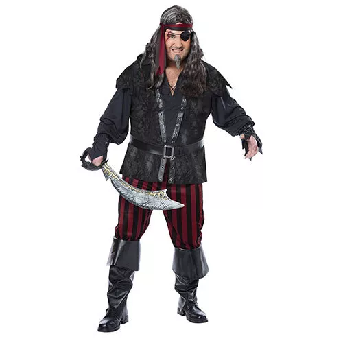 Mens Ruthless Rogue Halloween Costume Plus Size 48-52