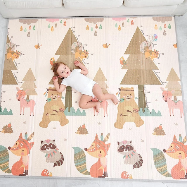 Tappeto Bambini E Neonati Reversibile E Non Tossico, Pieghevole E Impermeabile