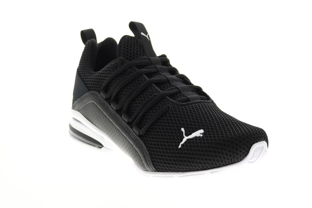 Puma Axelion LS 19438405 Mens Black Mesh Lace Up Athletic Running Shoes