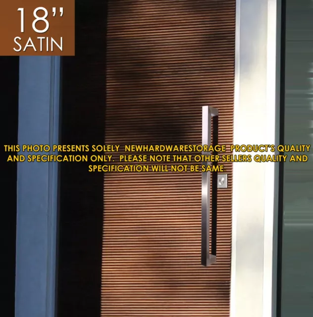 Pull Push 18" Handles for Entrance Entry Front Door,Rectangle, Satin