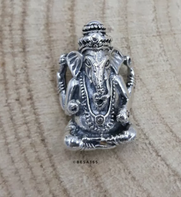 Anhänger Ganesh Yoga Hindu Elefantengott  925er Silber Handarbeit Geschenk