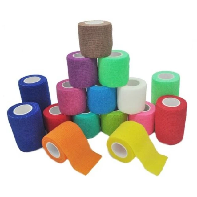 Vendaje de tobillo deporte colores elásticos cinta elasto plástico envoltura deportiva