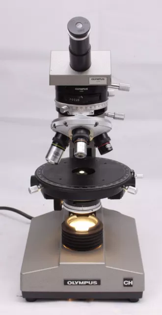 Olympus CH Petrographic POL Polarizing Monocular Microscope 4x 10x 40x