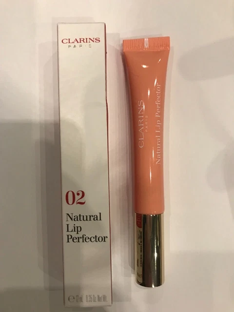 Bálsamo labial instantáneo melocotón Clarins Natural Lip Perfector 02 brillante labial albaricoque - EN CAJA