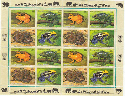 Un New York Animaux Feuilles Miniature 2006 Grenouille Serpent Etc. (MNH)