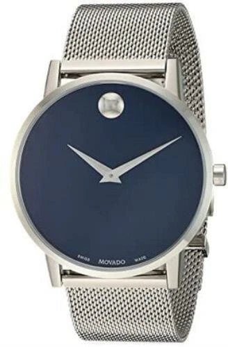 Movado Museum Classic Quartz Blue Dial Men's Watch - 0607349 2