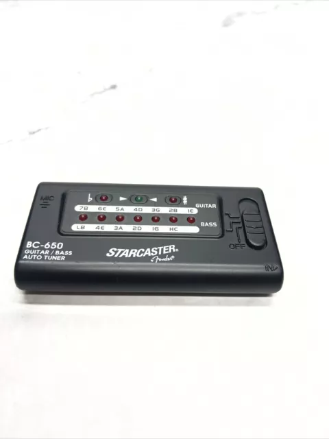 Starcaster Fender Guitar Bass Auto Tuner Model # BC-650 Digital Processing   M