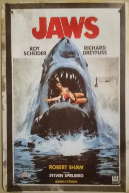 Jaws metal hanging wall sign