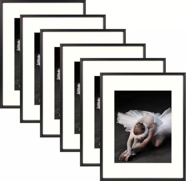 11x14 Picture Frame with Ivory Color Mat for Display 8x10 Photo and Real  Glass