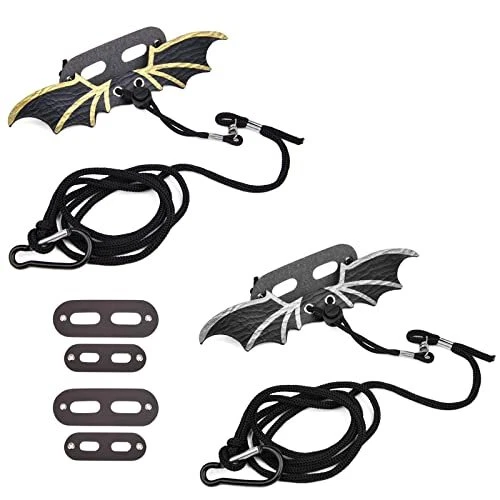 2X Leather Bearded Dragon Lizard Leash Harness Cooling Wing Adjustable Silver