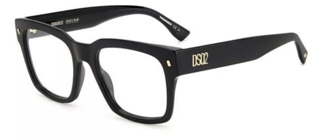 Dsquared2  D2 0066 807 Brille Herren Schwarz Brillengestell Quadratisch Fassung