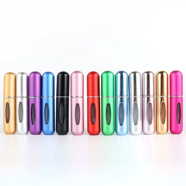 3x Refillable Perfume Atomiser 5ml Spray Pump Portable Bottles Ideal Travel UK