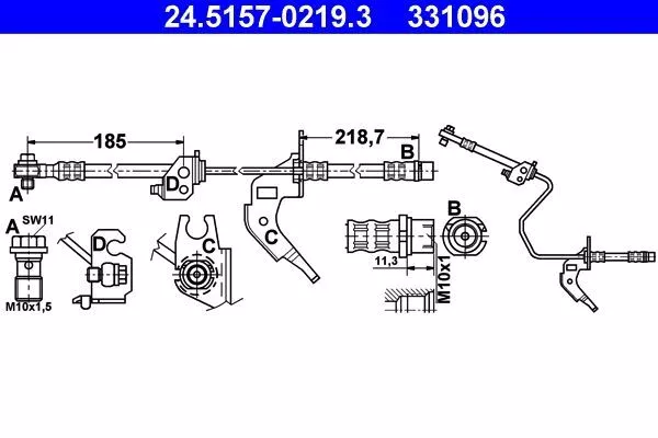 ATE (24.5157-0219.3) Bremsschlauch für OPEL