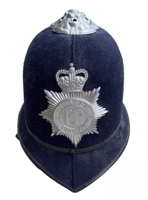 Antique Vintage UK British Sussex Police Bobby Hat Helmet Accessories & Letter