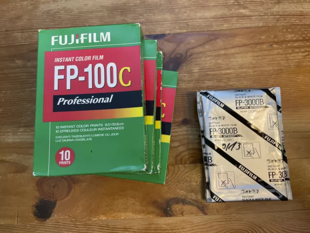Fujifilm Fuji FP-100C FP-3000B Instant Color Black and White Film Polaroid